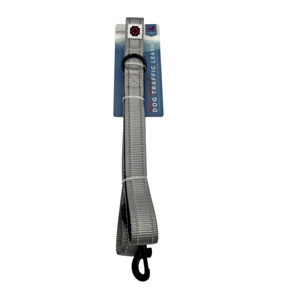 Swiss 6ft Dual Dog Harness-leash with reflective stitching